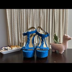 Blue Rachel Zoe platform sandals size 7